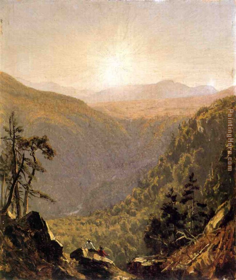 A Sketch in Kauterskill Clove painting - Sanford Robinson Gifford A Sketch in Kauterskill Clove art painting